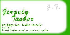 gergely tauber business card